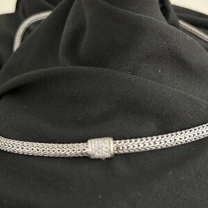 John Hardy Icon necklace: 5.5 mm, 18 inch, 925 Sterling, Pave set diamonds